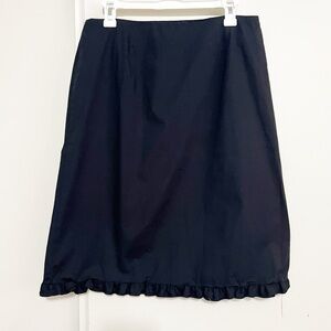 Y2K Black Midi Skirt with Ruffle Hem 12